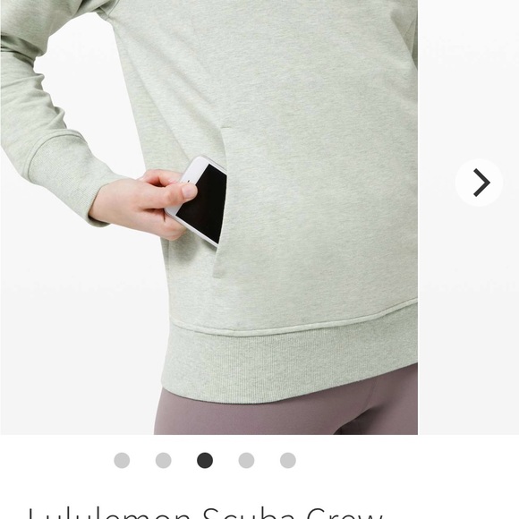 Lululemon scuba crew in heathered springtime size 6 - Picture 3 of 7